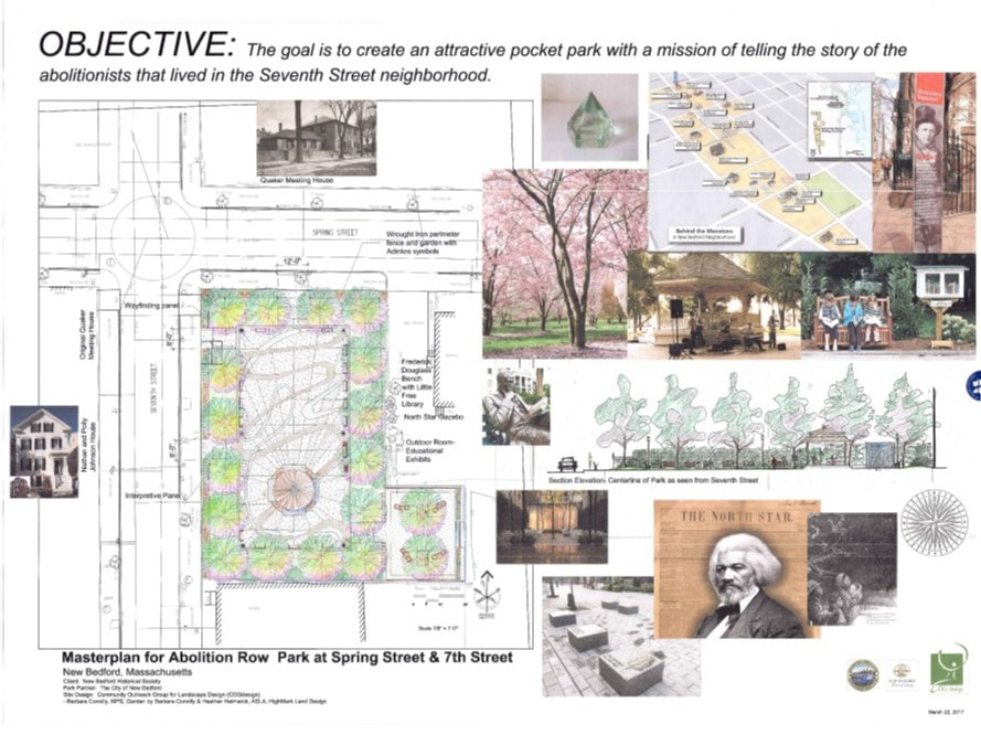 Abolitionist Row Park, New Bedford, MA plan